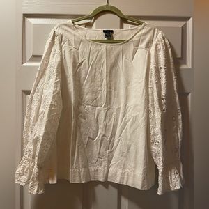 Off White Long Sleeve Blouse Size L
